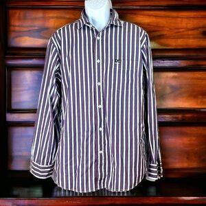 Faconnable Striped Long-sleeve Dress Shirt